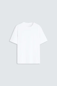 PLAYERA SEMI OVERSIZE COTTON/SPANDEX 220 GSM Extra White