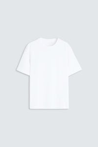 PLAYERA SEMI OVERSIZE COTTON/SPANDEX 220 GSM Extra White