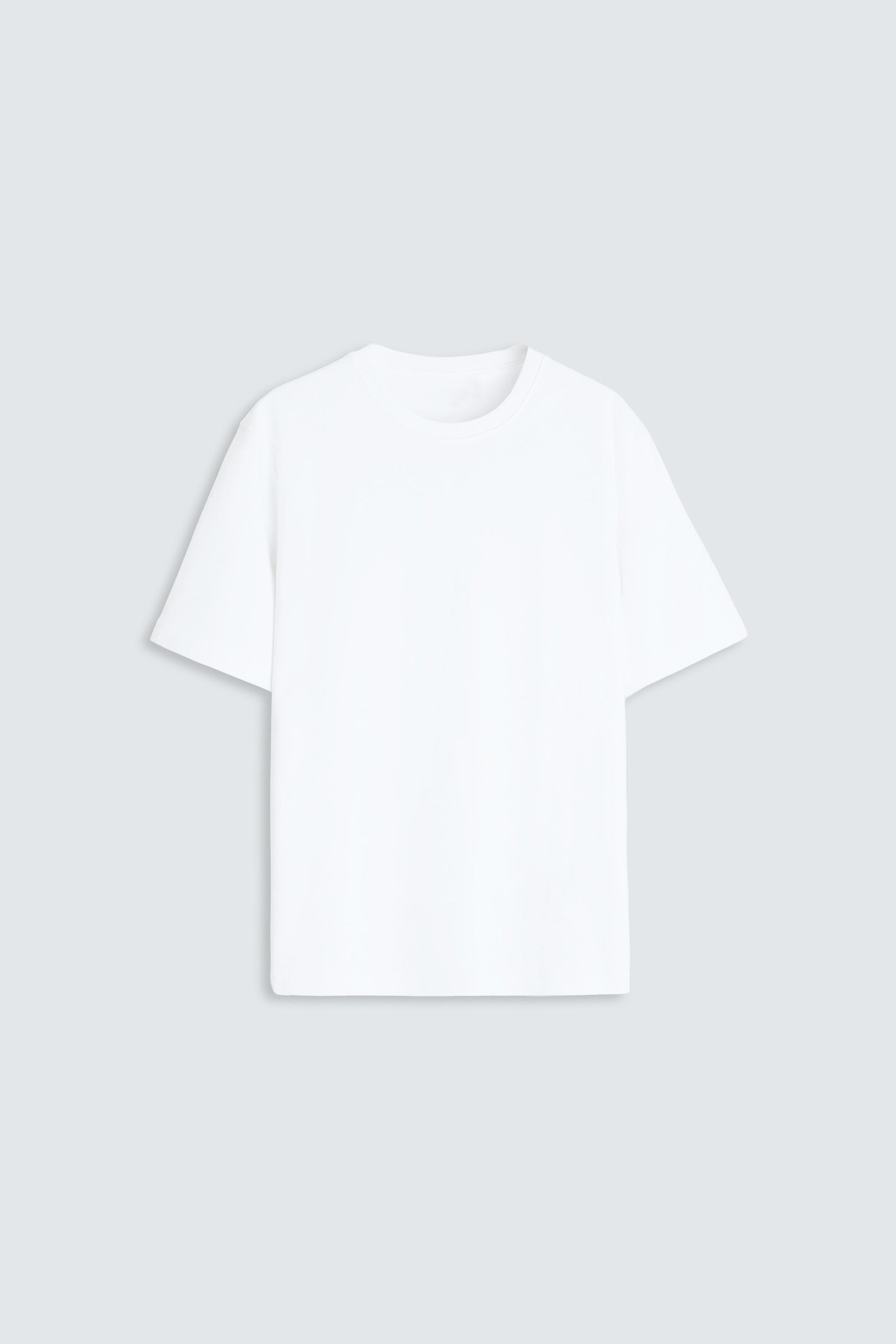 PLAYERA SEMI OVERSIZE COTTON/SPANDEX 220 GSM Extra White