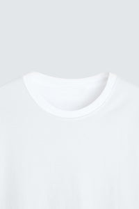 PLAYERA SEMI OVERSIZE COTTON/SPANDEX 220 GSM Extra White