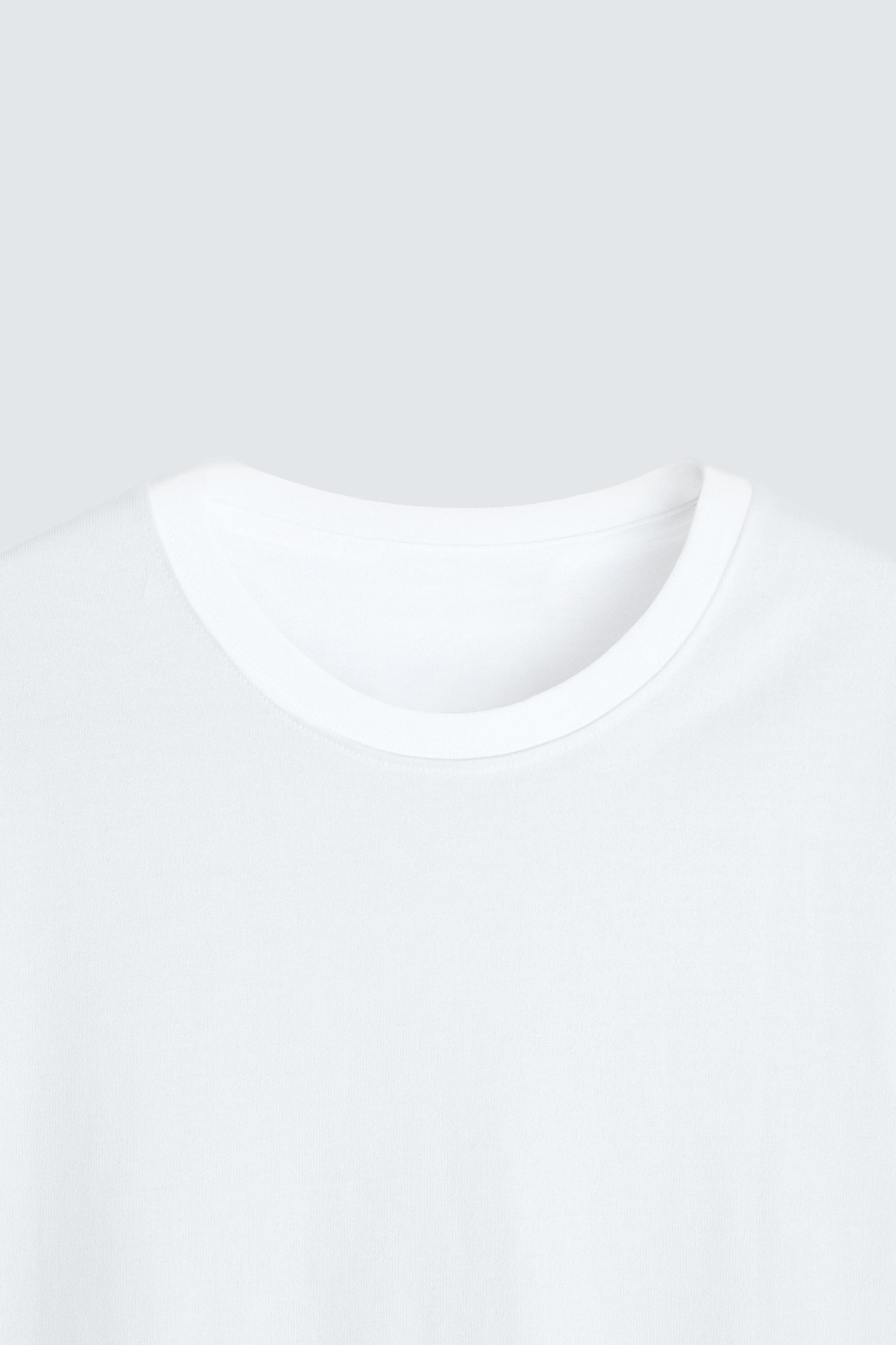 PLAYERA SEMI OVERSIZE COTTON/SPANDEX 220 GSM Extra White