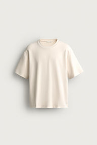 SEMI OVERSIZE COTTON/SPANDEX 220 GSM Vanila