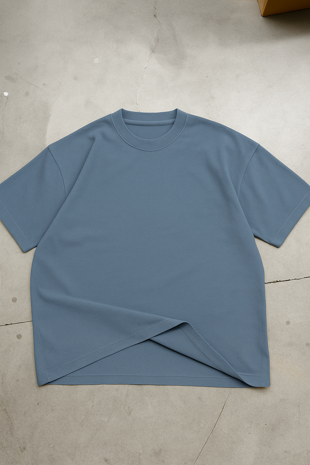 PLAYERA OVERSIZE AZUL SOFT SUPIMA 270 GSM