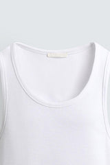 PLAYERA TANK RIB KNIT 220 GSM Extra White