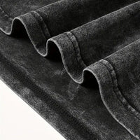 SEMI OVERSIZE ACID WASH BLACK 240 GSM