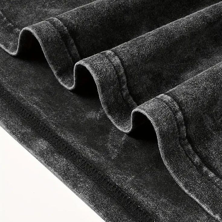 SEMI OVERSIZE ACID WASH BLACK 240 GSM