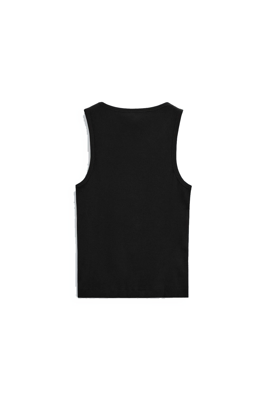 PLAYERA TANK RIB KNIT 220 GSM Black Ónix