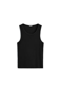 PLAYERA TANK RIB KNIT 220 GSM Black Ónix