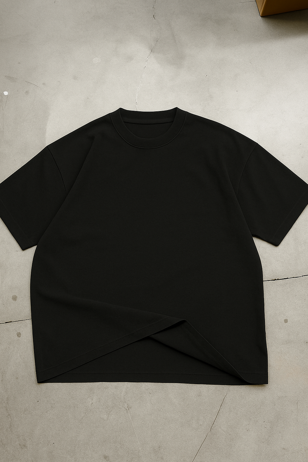 PLAYERA OVERSIZE NEGRA SUPIMA 270 GSM