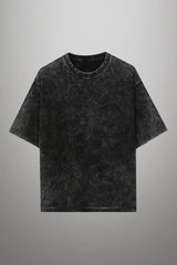 SEMI OVERSIZE ACID WASH BLACK 240 GSM