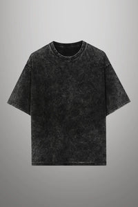 SEMI OVERSIZE ACID WASH BLACK 240 GSM