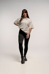 PLAYERA COTTON/SPANDEX OVERSIZE MARFIL 220 GSM/ WOMAN