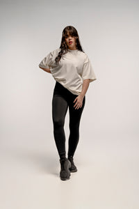PLAYERA COTTON/SPANDEX OVERSIZE MARFIL 220 GSM/ WOMAN