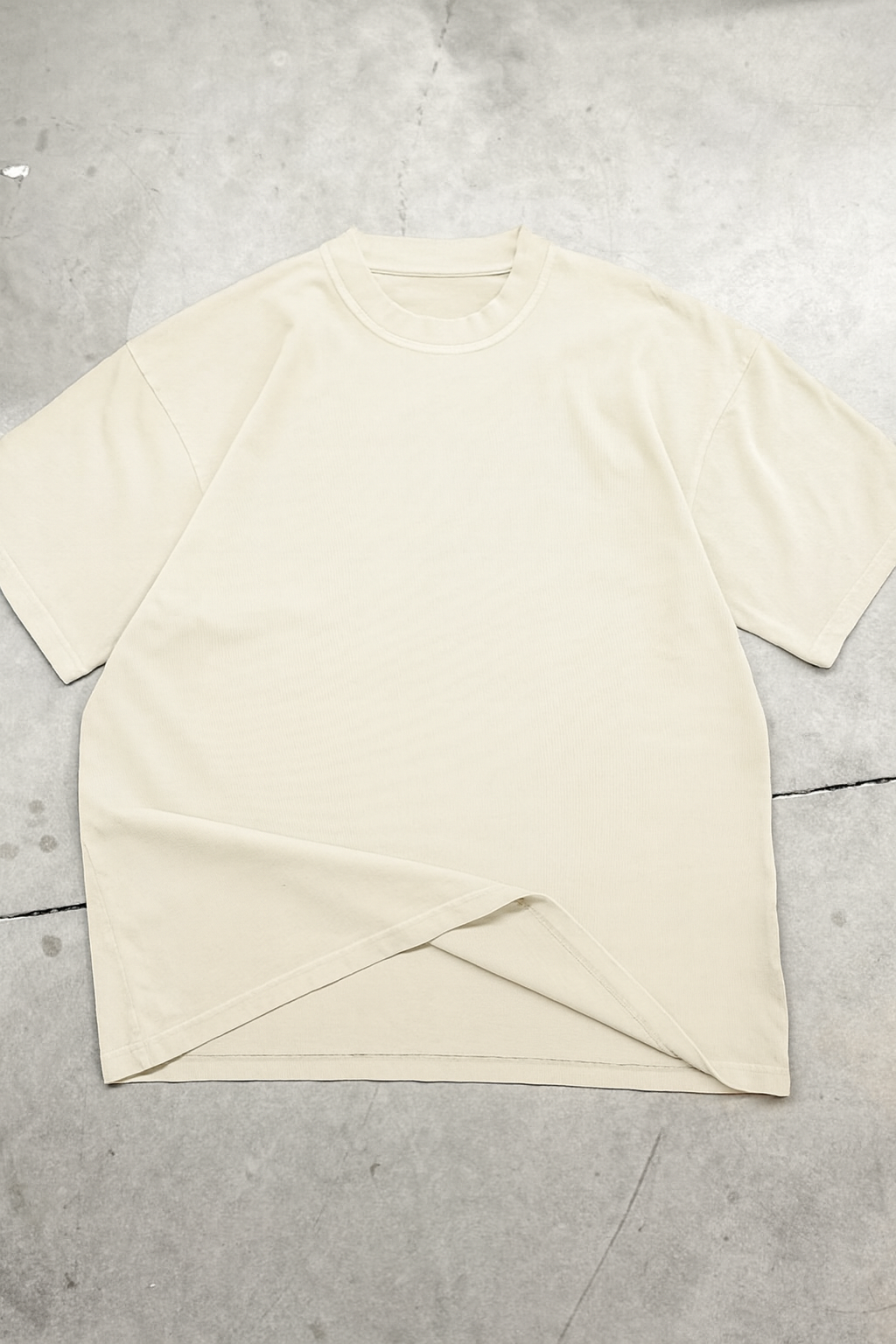 PLAYERA OVERSIZE MARFIL SUPIMA 270 GSM