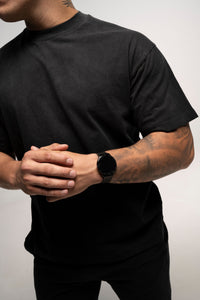 PLAYERA SEMI OVERSIZE DEGRADADO NEGRO 250 GSM