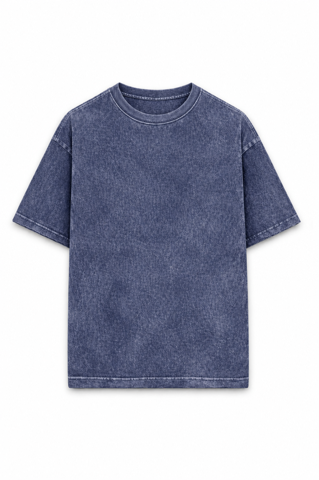 AZUL TORMENTA ACID WASH TEE 250 GSM
