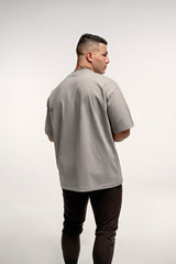 PLAYERA OVERSIZE GRIS SUAVE 290 GSM