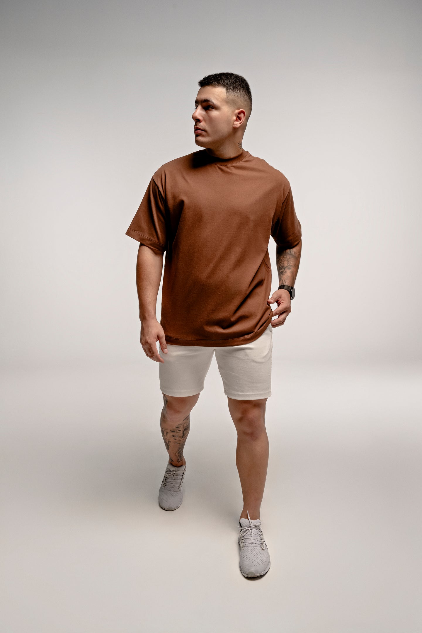 PLAYERA OVERSIZE MARRÓN SUPIMA 270 GSM