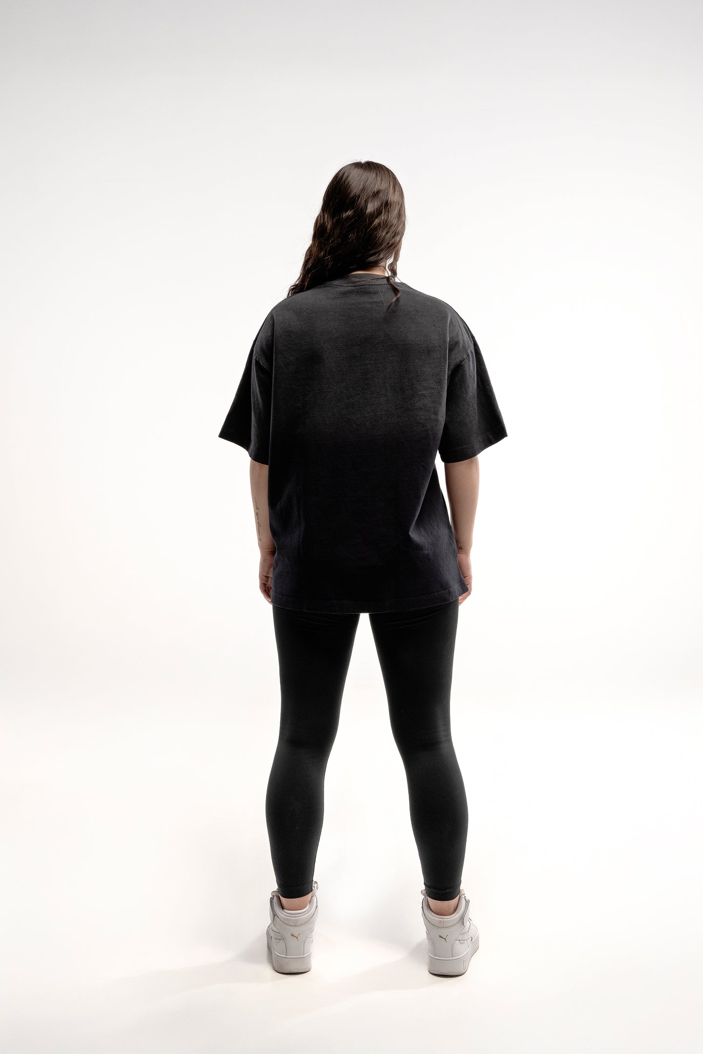 PLAYERA SEMI OVERSIZE DEGRADADO NEGRO 250 GSM/ WOMAN