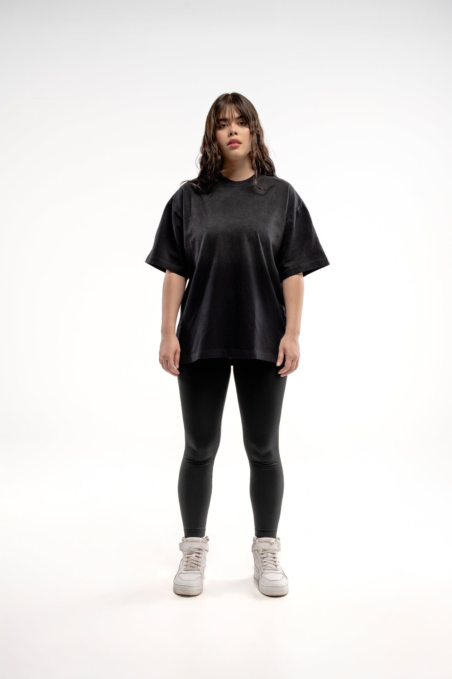 PLAYERA SEMI OVERSIZE DEGRADADO NEGRO 250 GSM/ WOMAN