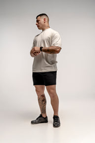 PLAYERA COTTON/SPANDEX OVERSIZE MARFIL 220 GSM