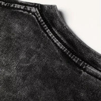 SEMI OVERSIZE ACID WASH BLACK 240 GSM